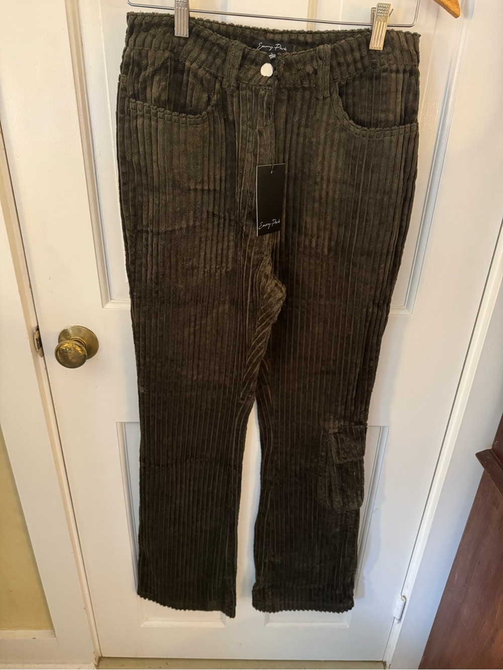 Emory Park Women’s Pants — Olive Corduroy Straight-Leg